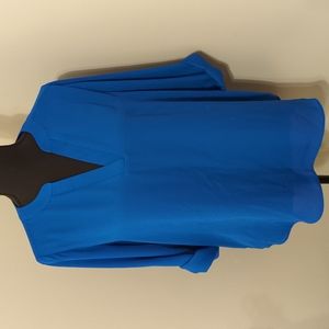 Women's blue 3/4 sleeve blouse, size S